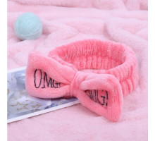 Косметична пов'язка для волосся OMG Oxa плюшева Dark Pink 2789