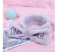 Косметична пов'язка для волосся OMG Oxa плюшева Gray 2789