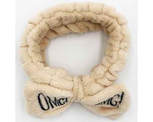 Косметична пов'язка для волосся OMG Oxa плюшева Beige 2789