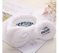 Косметична пов'язка для волосся Cool Oxa плюшева White 2789