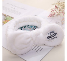 Косметична пов'язка для волосся Cool Oxa плюшева White 2789