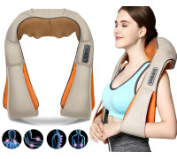 Електричний роликовий масажер для шиї і плечей з ІК-прогріванням Massager of Neck Kneading 3241