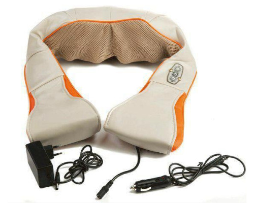 Електричний роликовий масажер для шиї і плечей з ІК-прогріванням Massager of Neck Kneading 3241