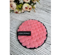 Спонж для вмивання / зняття макіяжу велика комірка багаторазовий рожевий