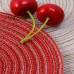 Набір з 2-х підтарільників / сервірувальних килимків червоного кольору 36 см