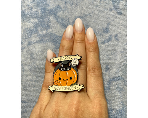 Значок / пін металевий гарбуз на Halloween
