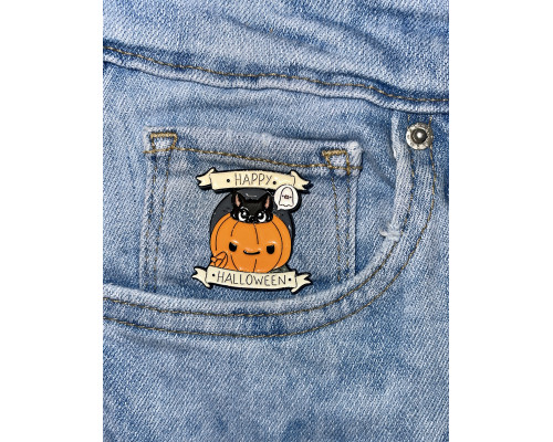 Значок / пін металевий гарбуз на Halloween