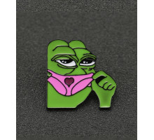 Значок Pepe the frog пін жабка металева зелена