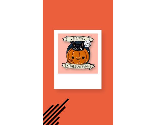 Значок / пін металевий гарбуз на Halloween
