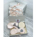 Подарунковий набір косметичних аксесуарів Beauty Box Бьюті бокс  рожево-бежевий з 5 предметів