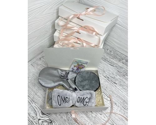 Подарунковий набір косметичних аксесуарів Beauty Box Бьюті бокс сірий з 5 предметів