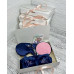 Подарунковий набір косметичних аксесуарів Beauty Box Бьюті бокс  рожево-синій з 5 предметів