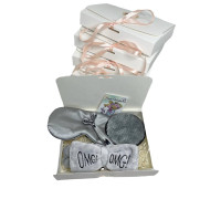 Подарунковий набір косметичних аксесуарів Beauty Box Бьюті бокс сірий з 5 предметів