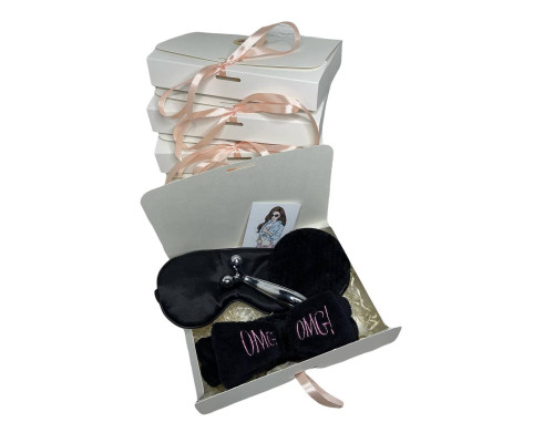 Подарунковий набір косметичних аксесуарів Beauty Box Бьюті бокс  чорний з 5 предметів