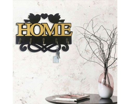 Ключниця HOME з пташками на 5 крючків