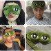 М'яка плюшева маска для сну 3D жабеня зелене