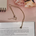 Жіночий ланцюжок на шию золотистого кольору з кристалом Swarovski