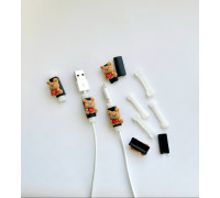 Захисні чохли силіконові для зарядного кабелю USB у вигляді милих зайчиків (4 шт)