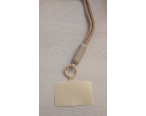 Багатофункціональний шнурок Crossbody для мобільного телефону універсальний патч колір бежевий