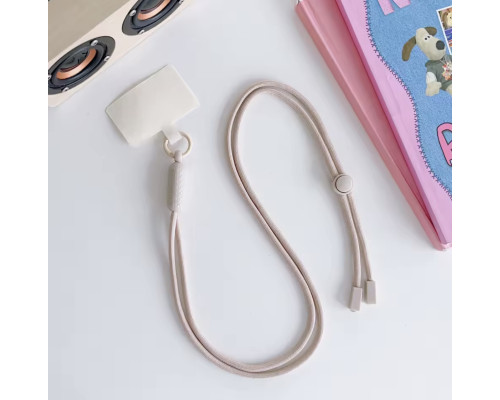 Багатофункціональний шнурок Crossbody для мобільного телефону універсальний патч колір бежевий