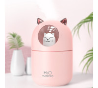 Настільний зволожувач повітря Cat з RGB підсвічуванням Безшумний зволожувач повітря рожевого кольору у вигляді милої кішки