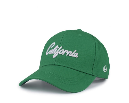 Стильна кепка бейсболка унісекс декор вишивка California колір зелений (55-60)
