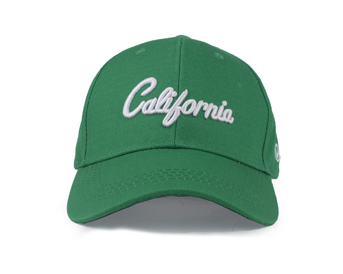 Стильна кепка бейсболка унісекс декор вишивка California колір зелений (55-60)