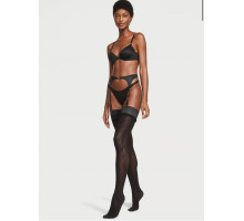 Панчохи Victoria's Secret Sexy Icon Logo Fishnet Thigh Highs розмір S колір чорний