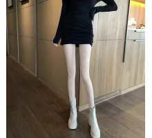 Жіночі колготи / колготи з візерунком сітка колір білий One size (42-48)