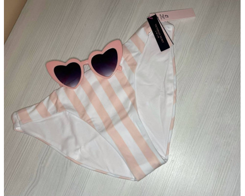 Жіночий купальник Victoria's Secret роздільний  в рожеву смужку  (M)