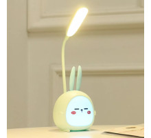 Світлодіодна LED лампа дитячий настільний світильник від Power Bank/USB на гнучкій стійці колір салатовий