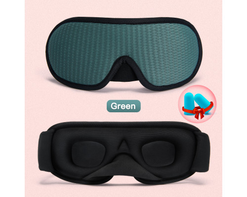 Маска для сну дихаюча 3D Soft колір зелений