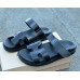 Шльопанці жіночі матеріал натуральна шкіра колір чорний розмір 36 (23,5 см) (49851)