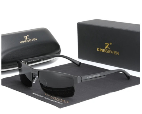 Чоловічі поляризаційні окуляри KINGSEVEN фотохромні з футляром та подарунковою коробкою