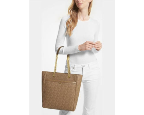 Сумка шоппер жіноча Michael Kors колір виробу рожевий фурнітура колір золотистий 