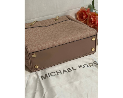Сумка шоппер жіноча Michael Kors колір виробу рожевий фурнітура колір золотистий 