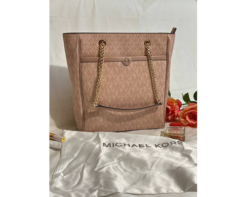 Сумка шоппер жіноча Michael Kors колір виробу рожевий фурнітура колір золотистий 
