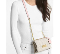 Сумка жіноча крос боді Michael Kors Cece Small Logo Shoulder Bag колір виробу молочний рожевий фурнітура  колір золотистий