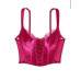 Жіночий оксамитовий корсетний топ Victoria's Secret колір рожевий (S)