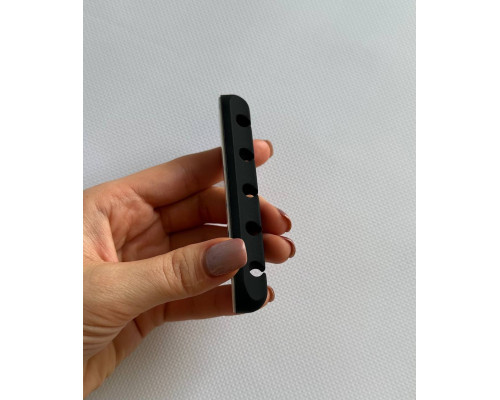 Фіксатор силіконовий клейкий затискач для USB кабелів на 5 проводів колір чорний