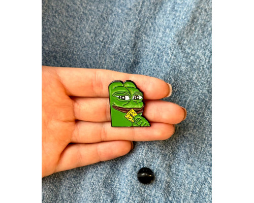 Значок / пін  металевий Жабеня Pepe the Frog