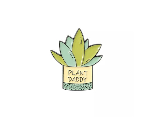 Значок / пін металевий Квіти в вазоні Plant daddy