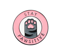 Значок / пін  металевий Лапка улюбленця Stay pawsitive