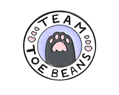 Значок / пін  металевий Лапка улюбленця Team toe beans
