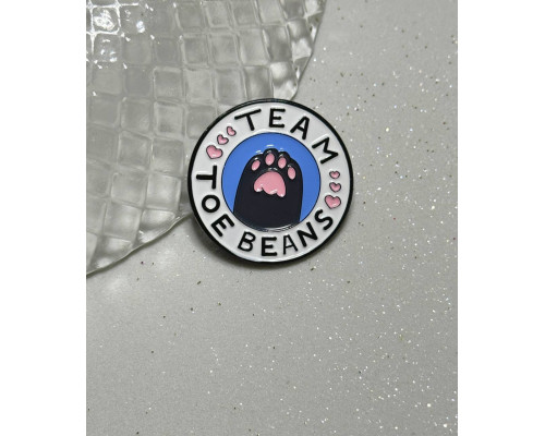 Значок / пін  металевий Лапка улюбленця Team toe beans