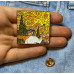 Значок / пін металевий   Яскрава картина Ван Гога