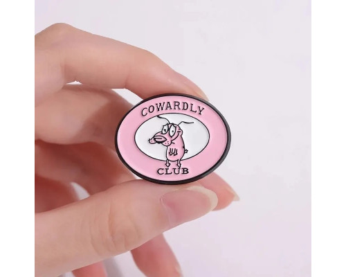Набір Значків / пінів  металевих Смішні собаки Cowardly club (5 шт)
