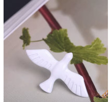Значок / пін  металевий Голуб колір білий