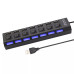 Хаб USB 2.0 7-ми портовий, концентратор розширення комп'ютерний USB подовжувач