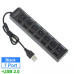 Хаб USB 2.0 7-ми портовий, концентратор розширення комп'ютерний USB подовжувач